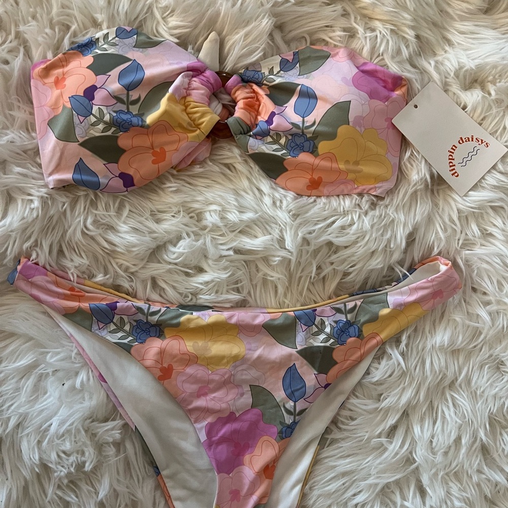 Dippin' Daisy's Pink and Yellow Floral Bikini